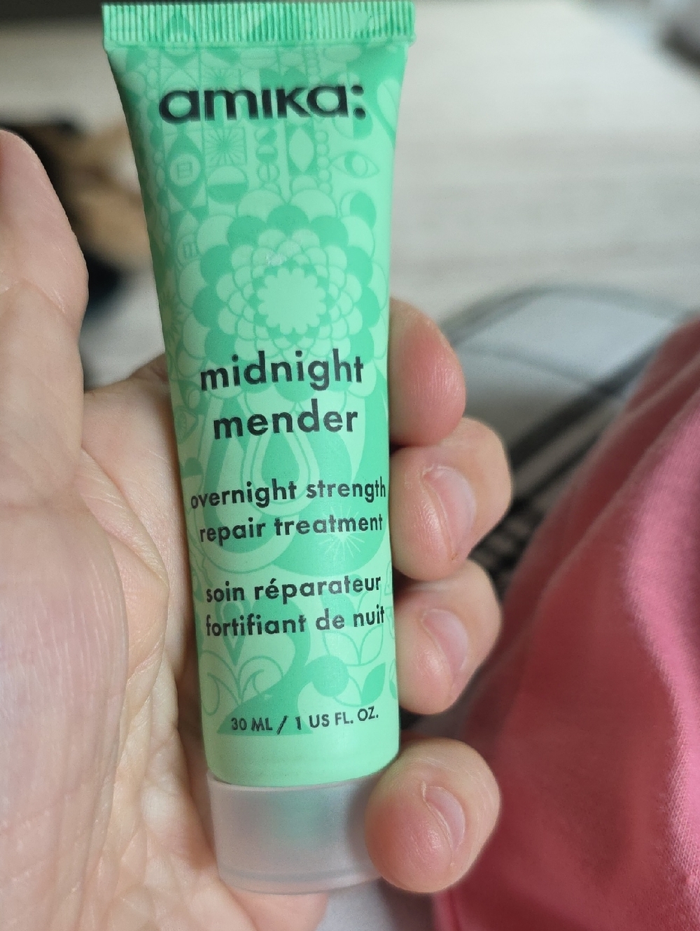 amika: Midnight Mender Overnight Repair Treatment - Mint Green Tube